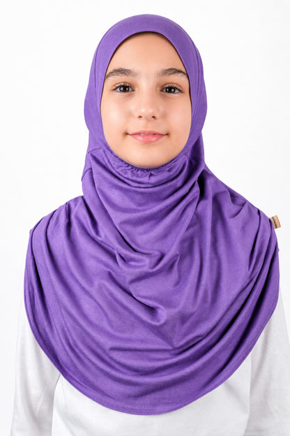 Easy to Wear Instant Hijab for Girls | Soft Viscose One-Piece Kids Headscarf for School, Prayer