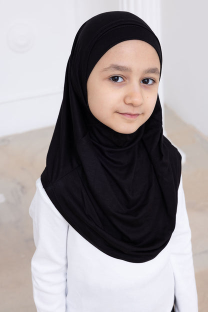 Ready to Wear Instant Hijab for Girls | Soft Viscose One-Piece Kids Headscarf for Daily Wear, Prayer & School