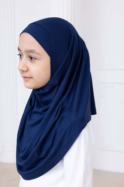 Ready to Wear Instant Hijab for Girls | Soft Viscose One-Piece Kids Headscarf for Daily Wear, Prayer & School
