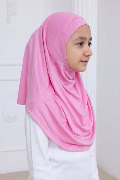 Ready to Wear Instant Hijab for Girls | Soft Viscose One-Piece Kids Headscarf for Daily Wear, Prayer & School