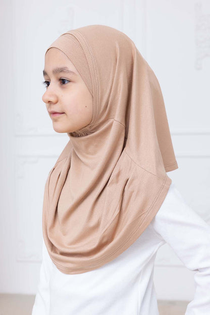 Ready to Wear Instant Hijab for Girls | Soft Viscose One-Piece Kids Headscarf for Daily Wear, Prayer & School