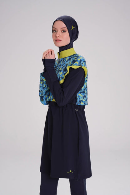 Haşema Esila Mia Jileli Tam Kapalı Tesettür Mayo Takımı HSM-3429