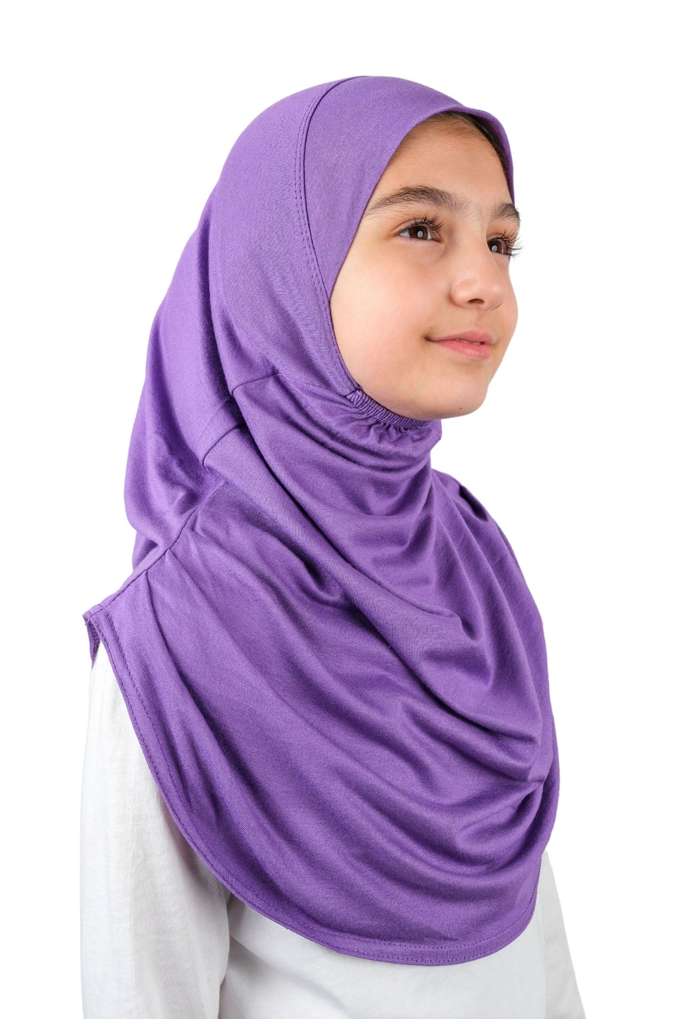 Easy to Wear Instant Hijab for Girls | Soft Viscose One-Piece Kids Headscarf for School, Prayer