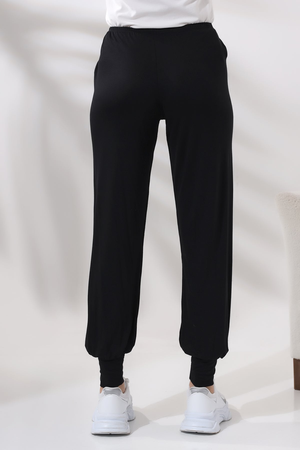 Women's Lightweight Cotton Lounge Pants | Loose Genie Trouser Under Abaya Wear | Comfy Modest Clothing for Hajj, Umrah & Travel