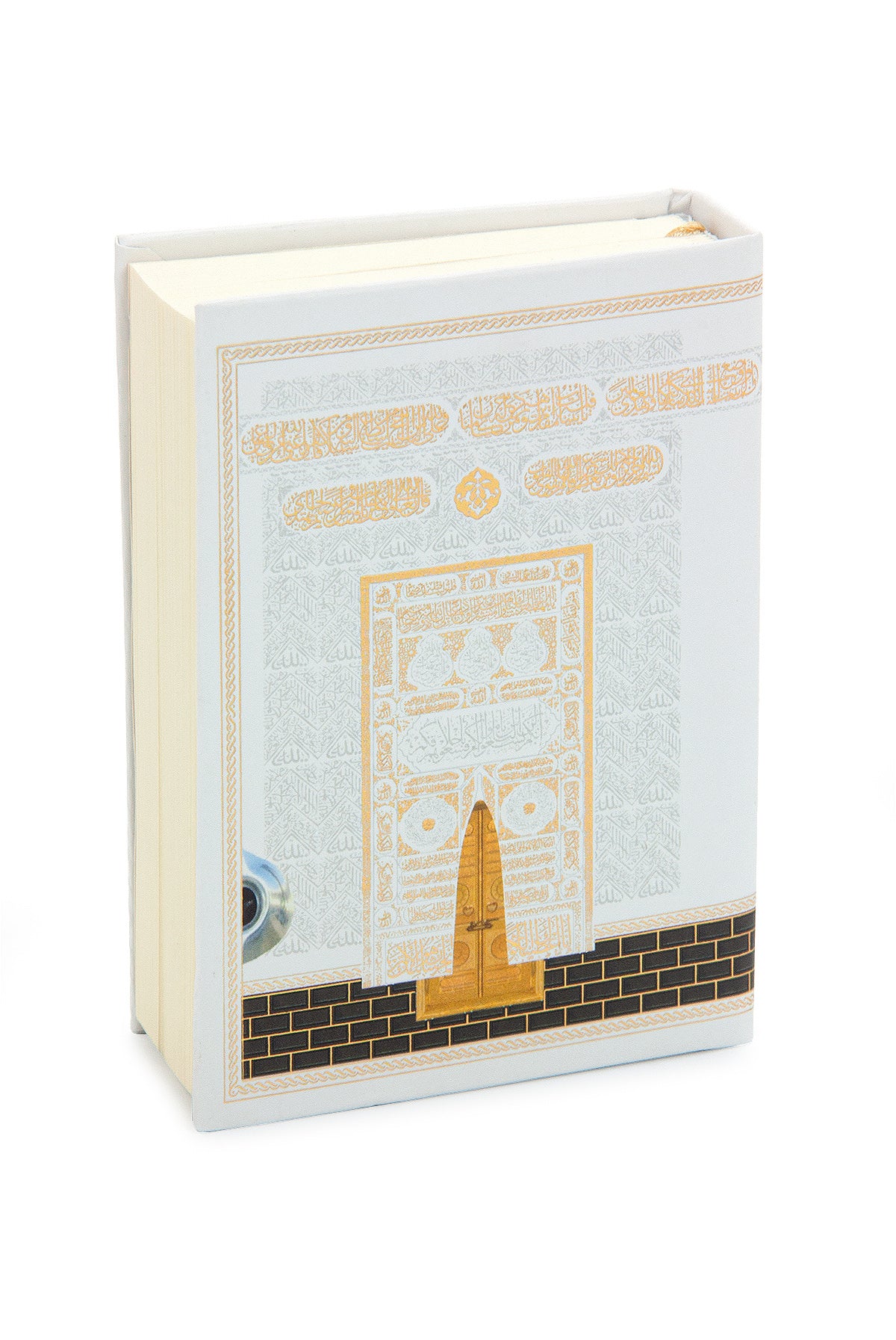 Kaaba Pattern Luxury Mevlut Gift Set – Holy Quran, Tafta Prayer Rug, Pearl Tasbeeh, Special Gift Box