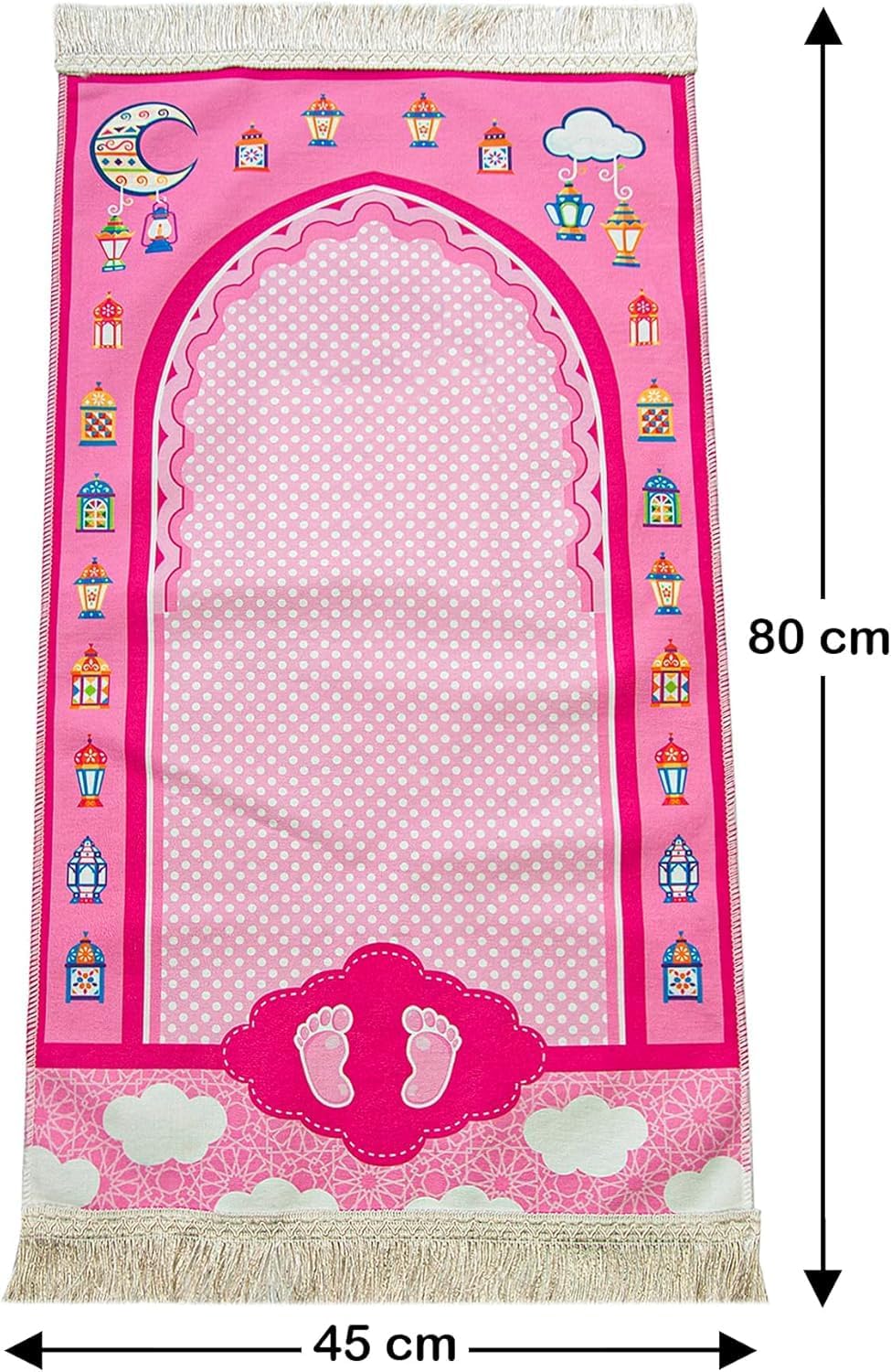 Kids Muslim Prayer Rug – Soft and Comfortable Islamic Sajadah, Patterned