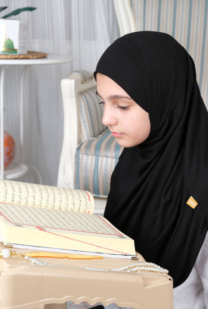 Easy to Wear Instant Hijab for Girls | Soft Viscose One-Piece Kids Headscarf for School, Prayer