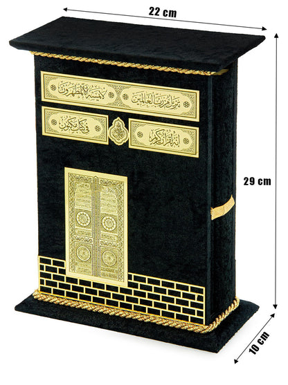Gebetsteppich, Gebetsteppich für Muslime mit kubischer Geschenkbox im Kaaba-Design, islamische Salah-Matte für den Gottesdienst, Namaz-Teppich, Gebetsteppich, Sajadah, islamische Geschenke für Männer, Frauen
