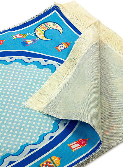 Kids Muslim Prayer Rug – Soft and Comfortable Islamic Sajadah, Patterned