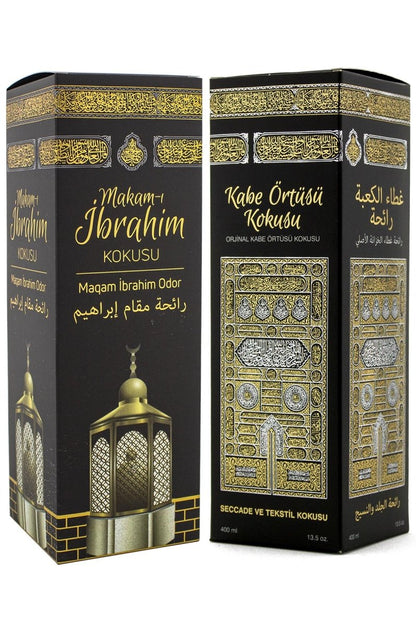 Islamic Holy Places Room Spray Set Prayer Rug Fragrance Made With Essential Oils, Prayer Room Air Freshener Alcohol Free Plant - Derived Room Scent 2 x 13.50 Fl Oz - ihvan