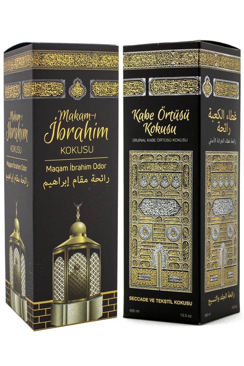 Islamic Holy Places Room Spray Set Prayer Rug Fragrance Made With Essential Oils, Prayer Room Air Freshener Alcohol Free Plant - Derived Room Scent 2 x 13.50 Fl Oz - ihvan