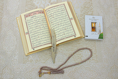 Arabic Language Holy Quran Set, Medina Script, Thermo Leather Cover, Muslim Gift, Ramadan Gift, Eid Islamic Gift, Black - ihvan