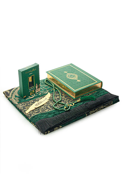 Arabic Language Holy Quran Set, Medina Script, Thermo Leather Cover, Muslim Gift, Ramadan Gift, Eid Islamic Gift, Black - ihvan