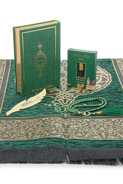 Arabic Language Holy Quran Set, Medina Script, Thermo Leather Cover, Muslim Gift, Ramadan Gift, Eid Islamic Gift, Black - ihvan