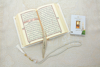 Arabic Language Holy Quran Set, Medina Script, Thermo Leather Cover, Muslim Gift, Ramadan Gift, Eid Islamic Gift, Black - ihvan