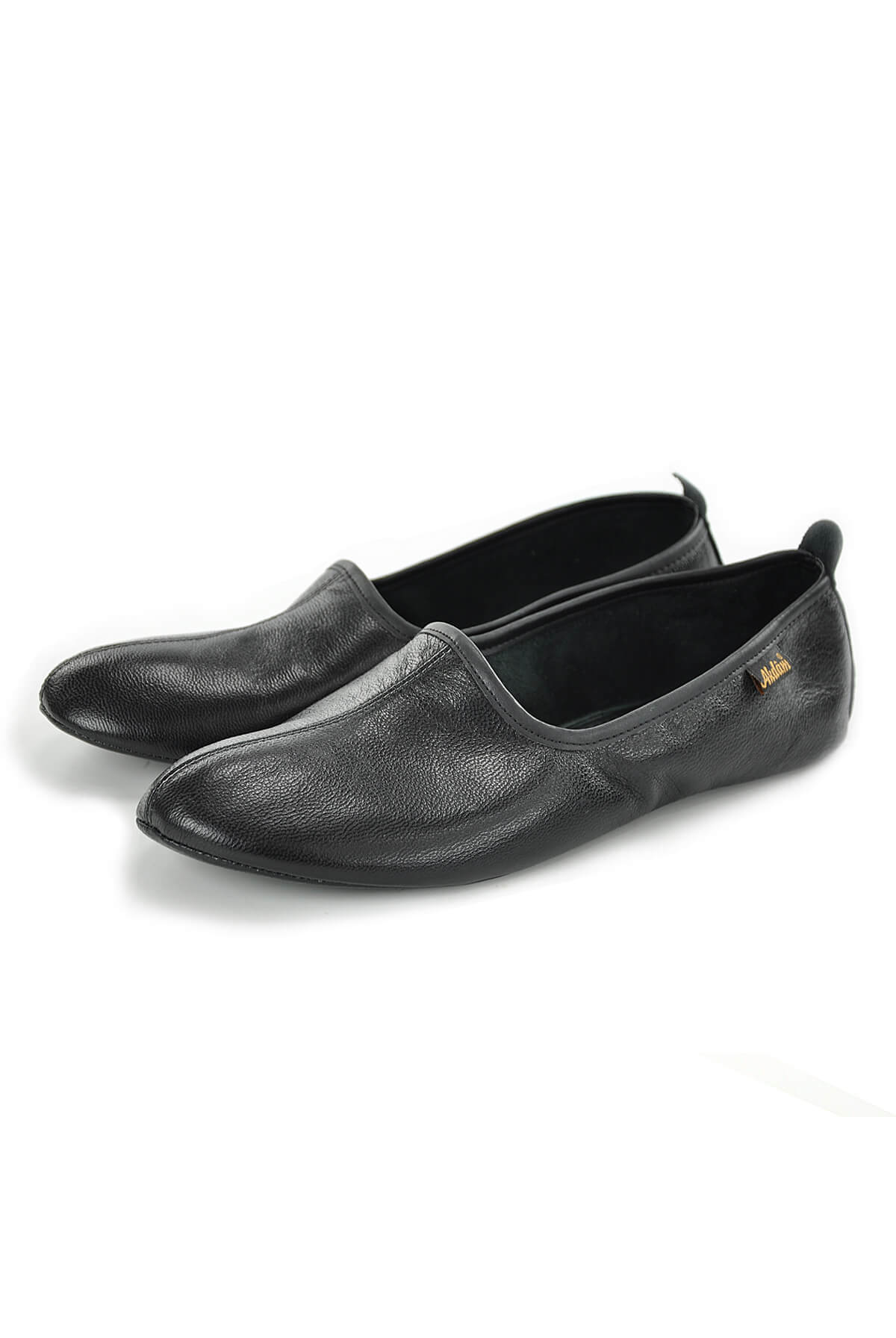Black Genuine Leather Handmade Tawaf Shoes for Women | Muslim Khuffain Socks for Salah, Hajj, Umrah & Home Use - Ihvan