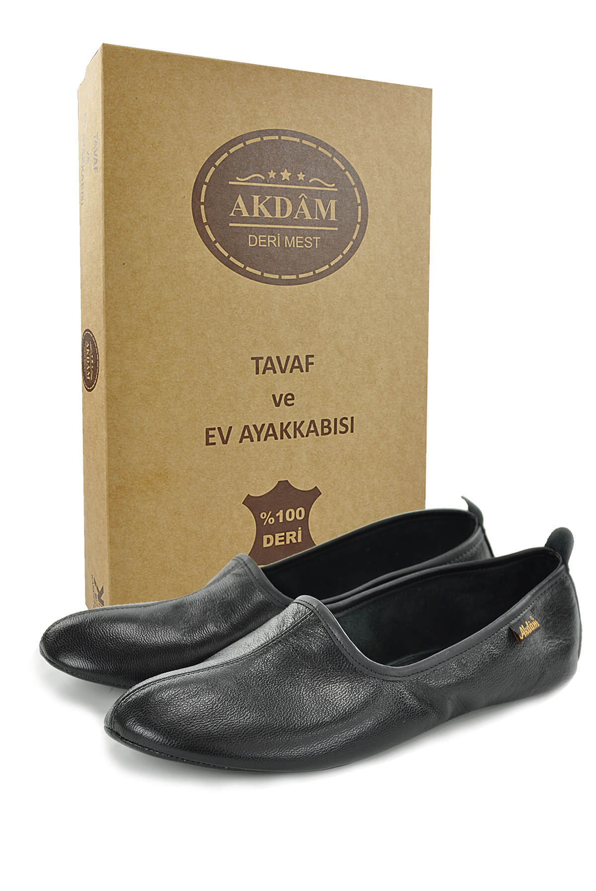 Black Genuine Leather Handmade Tawaf Shoes for Women | Muslim Khuffain Socks for Salah, Hajj, Umrah & Home Use - Ihvan