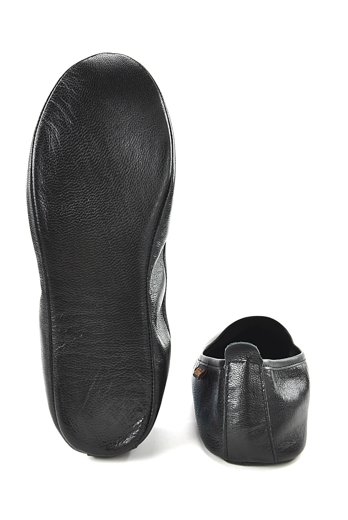 Black Genuine Leather Handmade Tawaf Shoes for Women | Muslim Khuffain Socks for Salah, Hajj, Umrah & Home Use - Ihvan