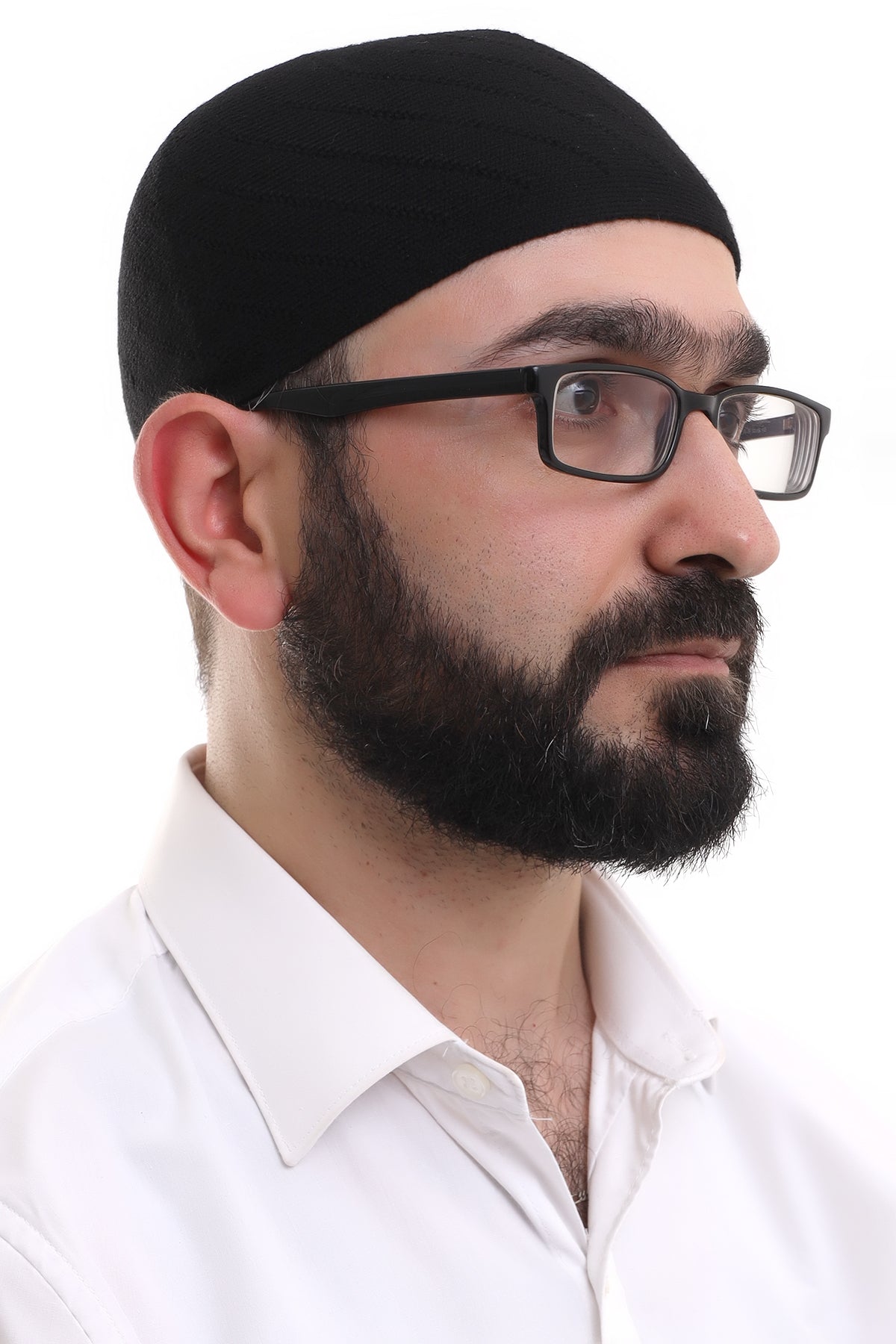 Muslim Men’s Black Knit Kufi Hat & Prayer Cap | Soft & Breathable Islamic Skullcap (Taqiyah) - Ihvan