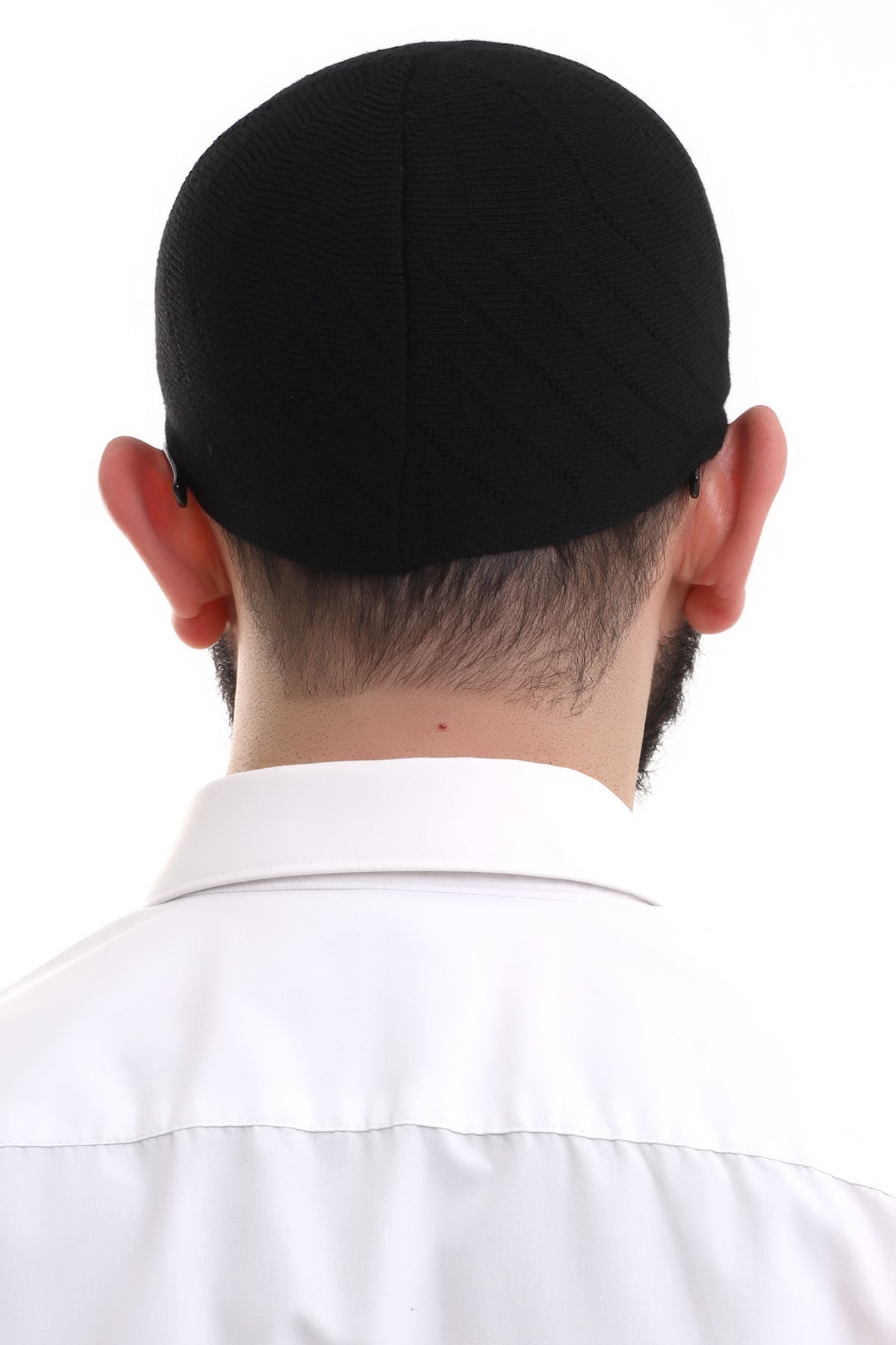 Muslim Men’s Black Knit Kufi Hat & Prayer Cap | Soft & Breathable Islamic Skullcap (Taqiyah) - Ihvan
