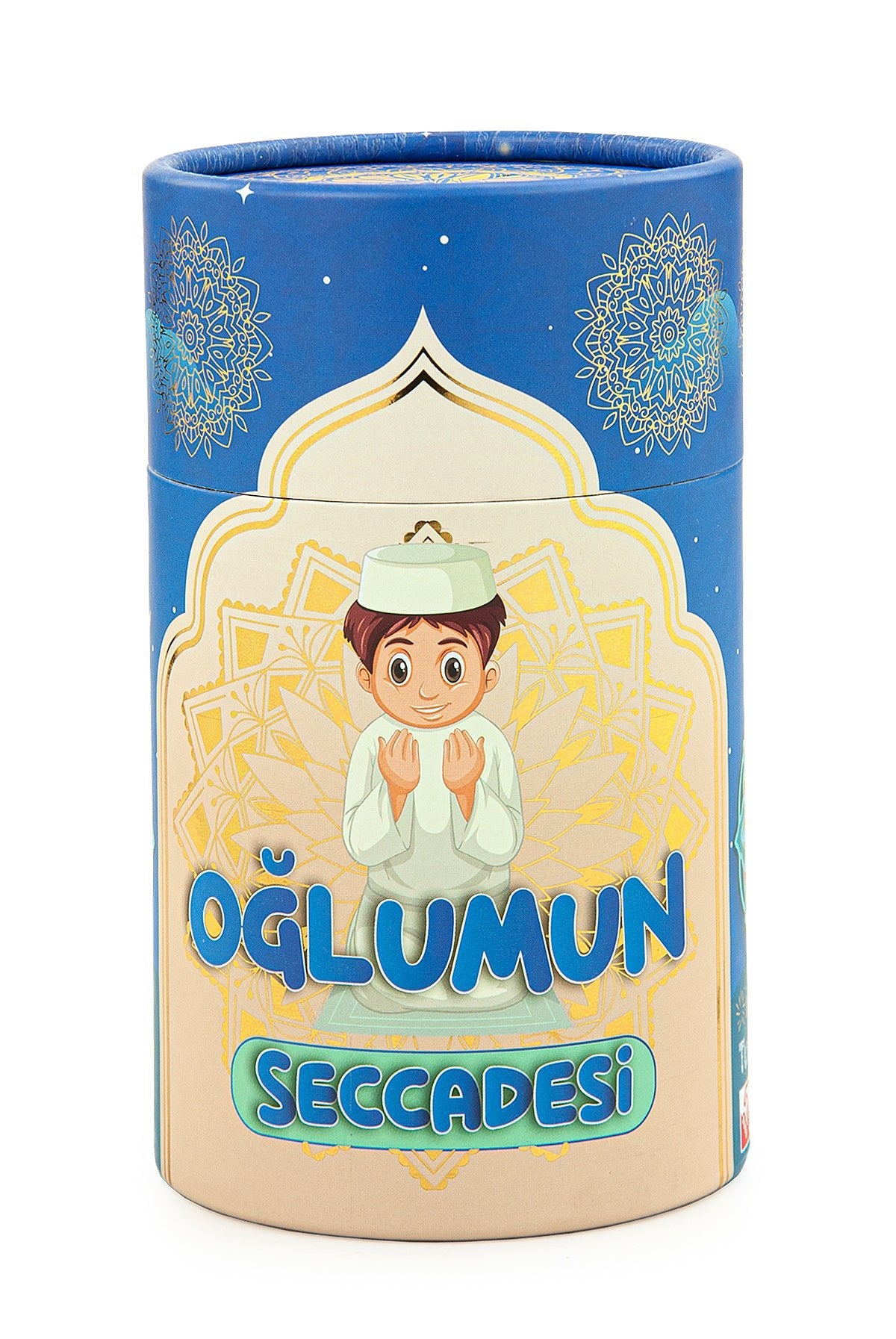 Blue Kids Prayer Mat  | Boys' Prayer Rug (Sajadah, Janamaz) | Tasbih | Coin Box - Ihvan