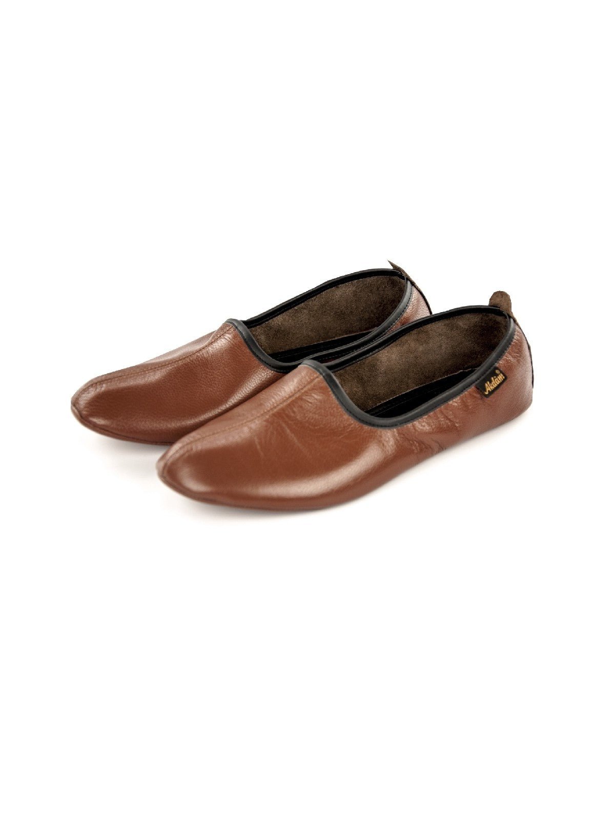 Brown Genuine Leather Handmade Tawaf Shoes for Women | Muslim Khuffain Socks for Salah, Hajj, Umrah & Home Use - Ihvan