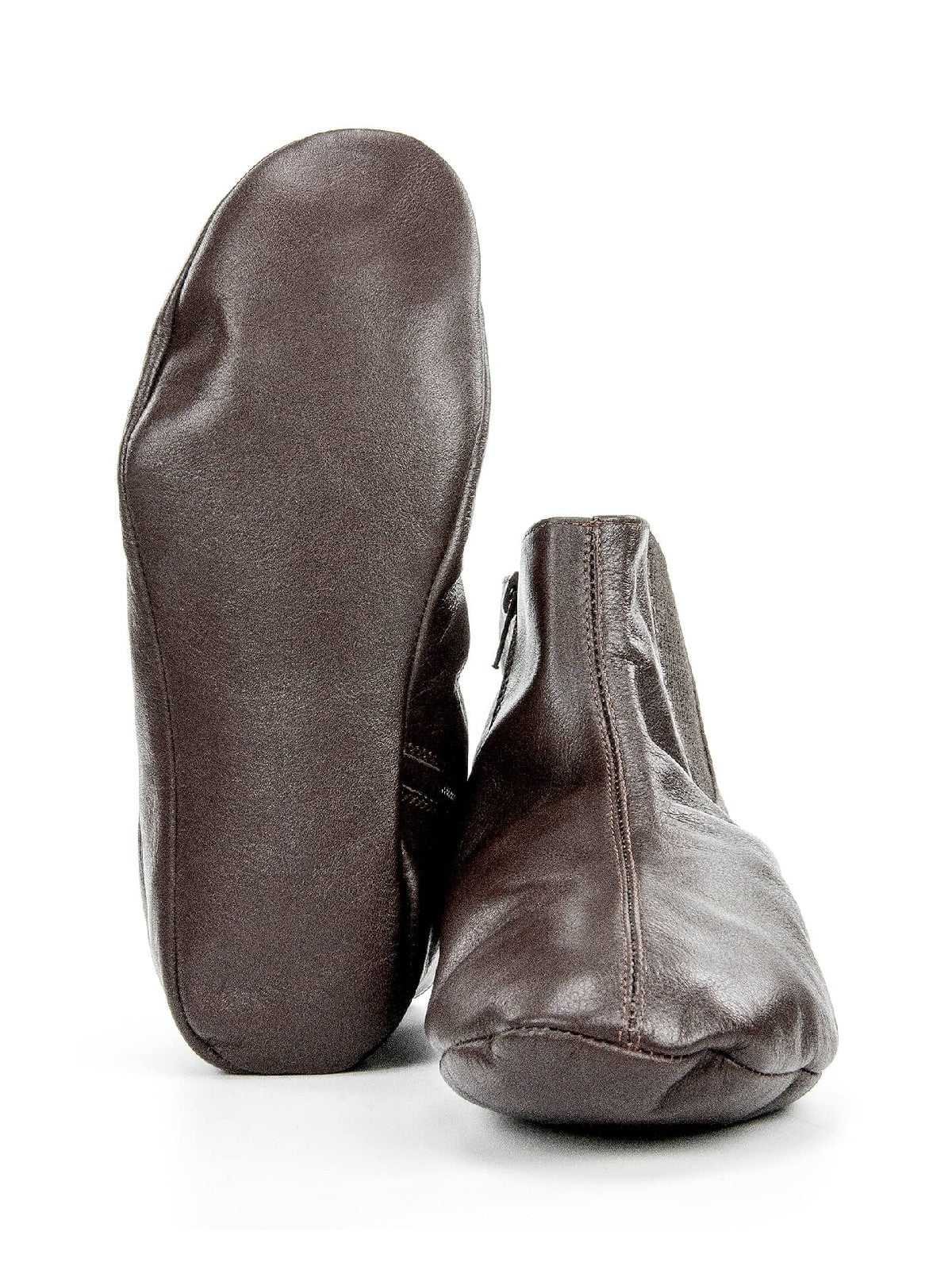 Handmade Brown Leather Prayer Socks | Thermal Khuffain for Masah, Ablution & Mosque Use - Ihvan