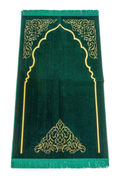 Classic Velvet Muslim Prayer Rug (Sajadah | Janamaz | Salah Mat) - Ihvan