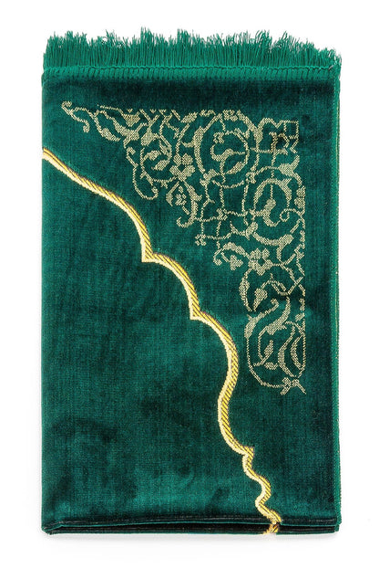 Classic Velvet Muslim Prayer Rug (Sajadah | Janamaz | Salah Mat) - Ihvan