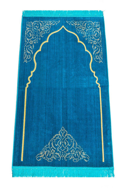 Classic Velvet Muslim Prayer Rug (Sajadah | Janamaz | Salah Mat) - Ihvan