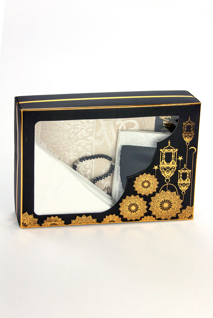 Complete Muslim Prayer Gift Set (Sajadah | Yaseen | Tasbih | Kufi | Miswak) - Ihvan