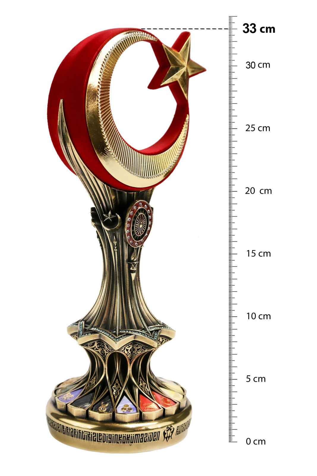 Elegant Crescent & Star Turkish Tabletop Figurine | Ottoman Style Collectible Home Decor Gift - Ihvan