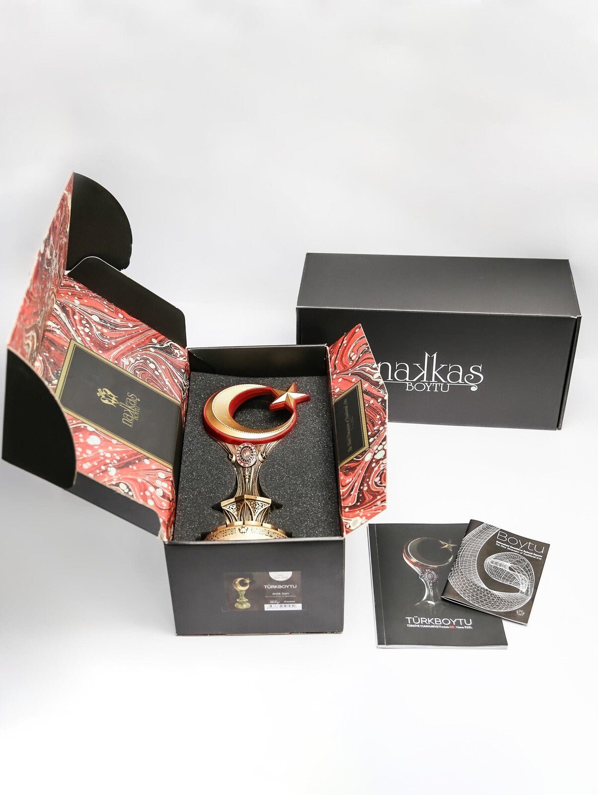 Elegant Crescent & Star Turkish Tabletop Figurine | Ottoman Style Collectible Home Decor Gift - Ihvan