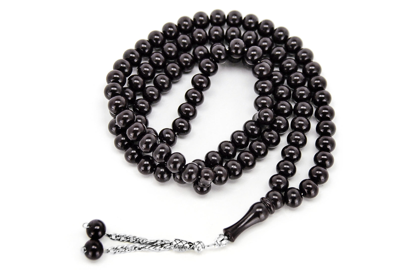 Islamic Dervish Prayer Beads (12mm – 99 Beads), Acrylic Muslim Prayer Bead, Large Smooth Dhikr Tasbeeh, Turkish Tasbih Gift for Ramadan Hajj Umrah, Long Subha Rosary