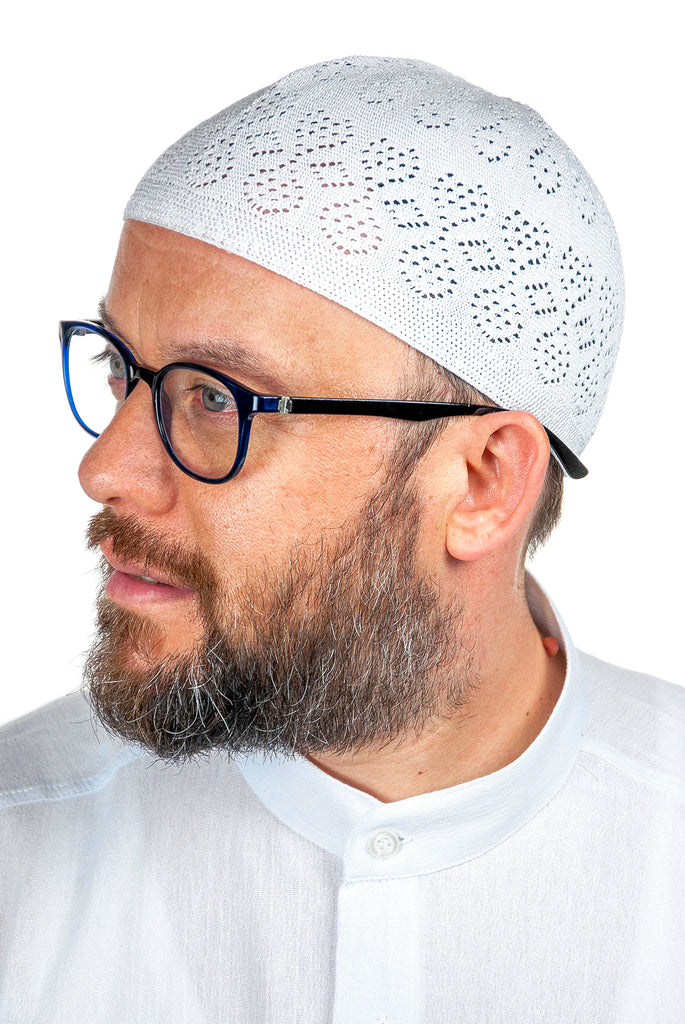 Türkische muslimische strickende Kufi-Hüte für Männer, Taqiya, Takke, Peci, islamische Mützen, islamische Geschenke, Standardgröße