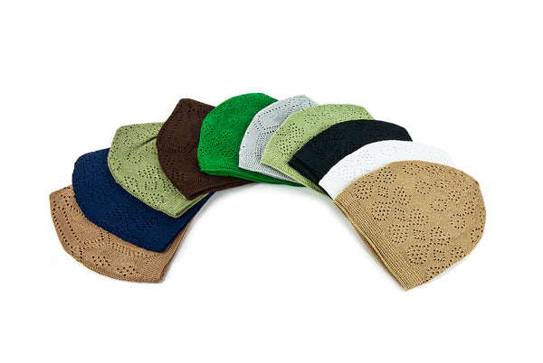 10 Piece of Turkish Muslim Kufi Hats for Men, Islamic Caps