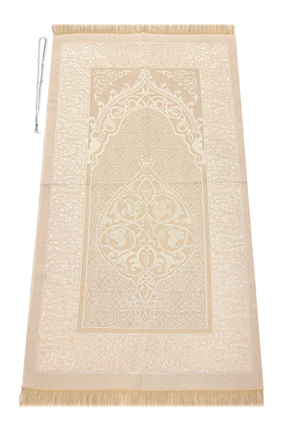 Elegant Velvet Muslim Prayer Rug Gift Set (Sajadah | Yaseen | Tasbih) - Ihvan