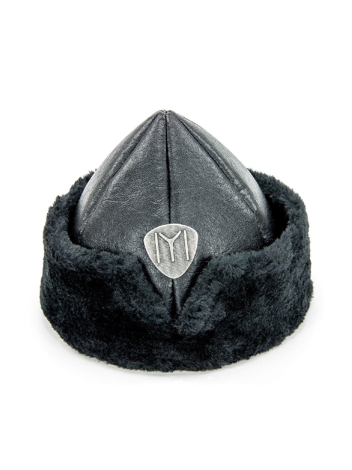 Turkish Ertugrul Ottoman Leather Fur Winter Bork Hat for Boys and Kids, 1 - 3 Years - ihvan