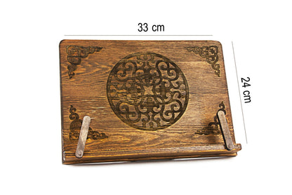 Portable Vintage Wooden Book Holder Holy Bible or Holy Quran Stand - ihvan