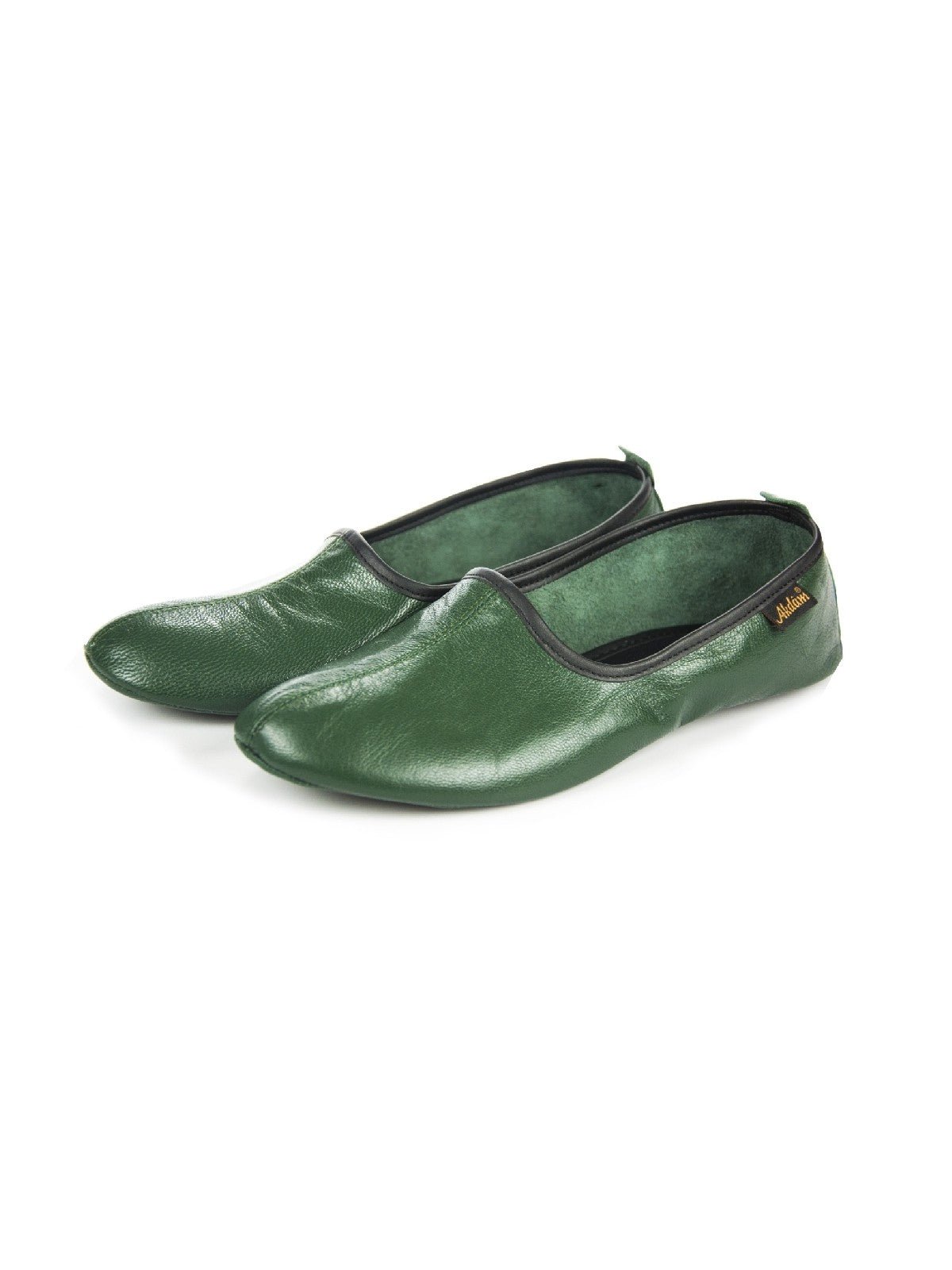 Green Genuine Leather Handmade Tawaf Shoes for Women | Muslim Khuffain Socks for Salah, Hajj, Umrah & Home Use - Ihvan