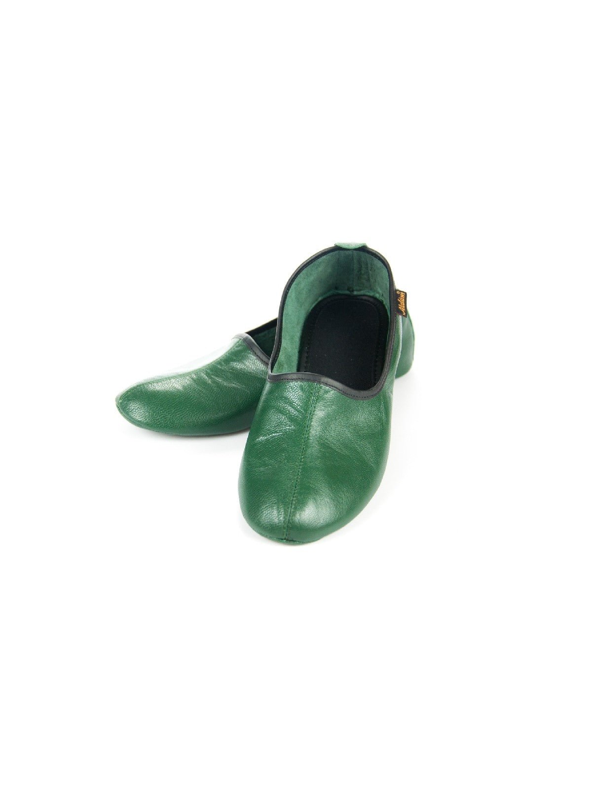 Green Genuine Leather Handmade Tawaf Shoes for Women | Muslim Khuffain Socks for Salah, Hajj, Umrah & Home Use - Ihvan