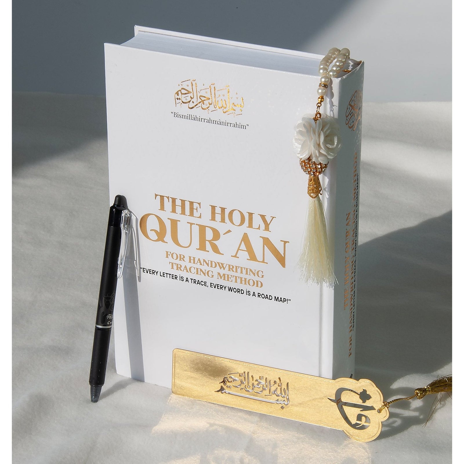Shadowed Tracing Holy Qur’an Gift Set | Arabic Mushaf with Erasable Pen & Bookmark | Islamic Gift for Hafiz, Reverts & Ramadan - Ihvan