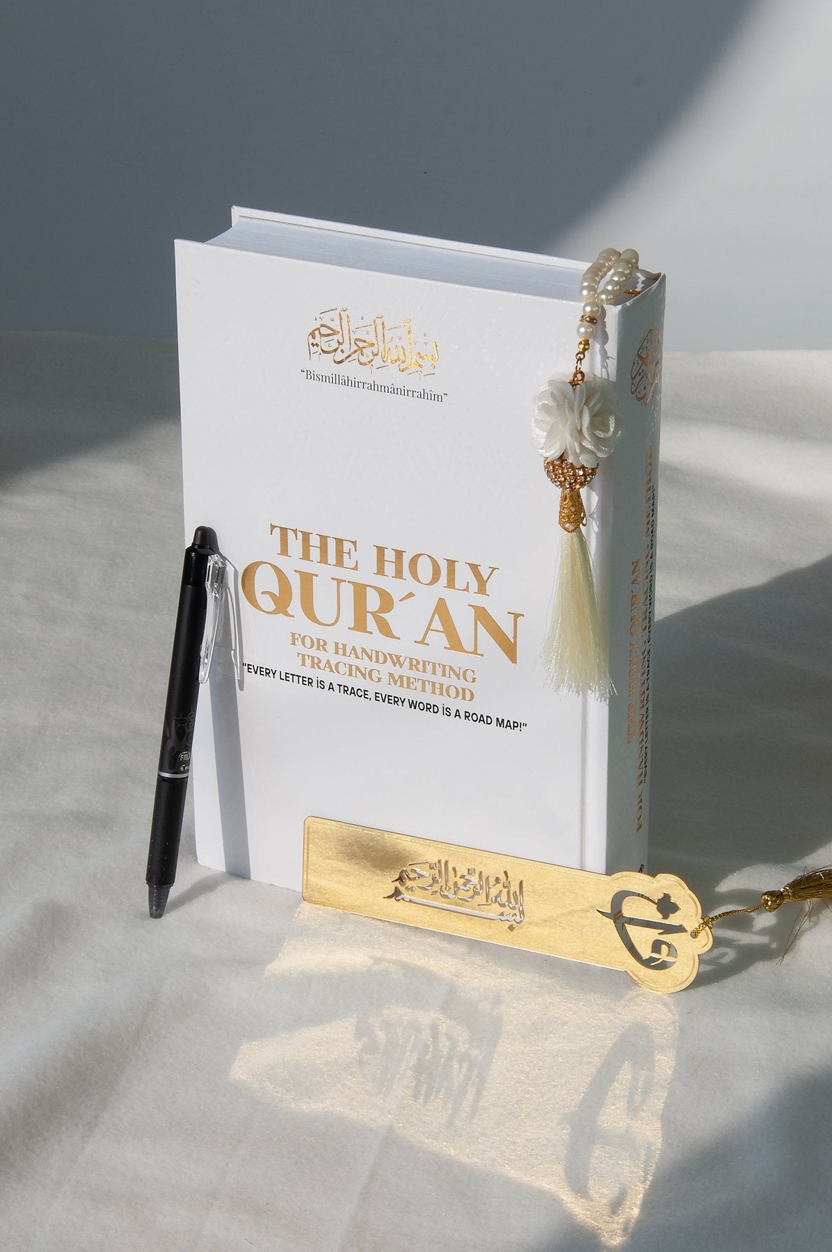Shadowed Tracing Holy Qur’an Gift Set | Arabic Mushaf with Erasable Pen & Bookmark | Islamic Gift for Hafiz, Reverts & Ramadan - Ihvan