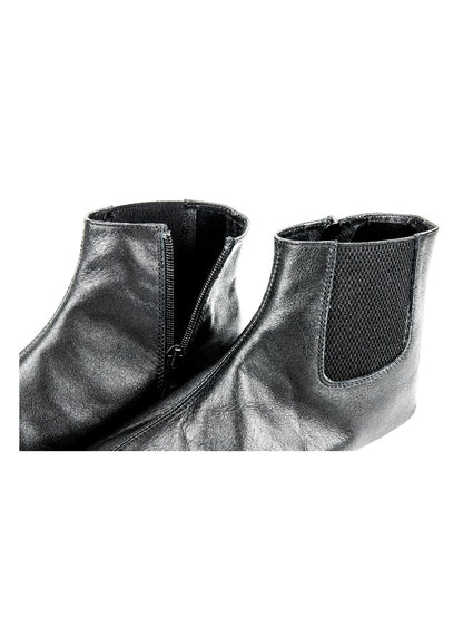 Black Leather Handmade Prayer Socks | Thermal Khuffain for Masah, Ablution & Mosque Use - Ihvan