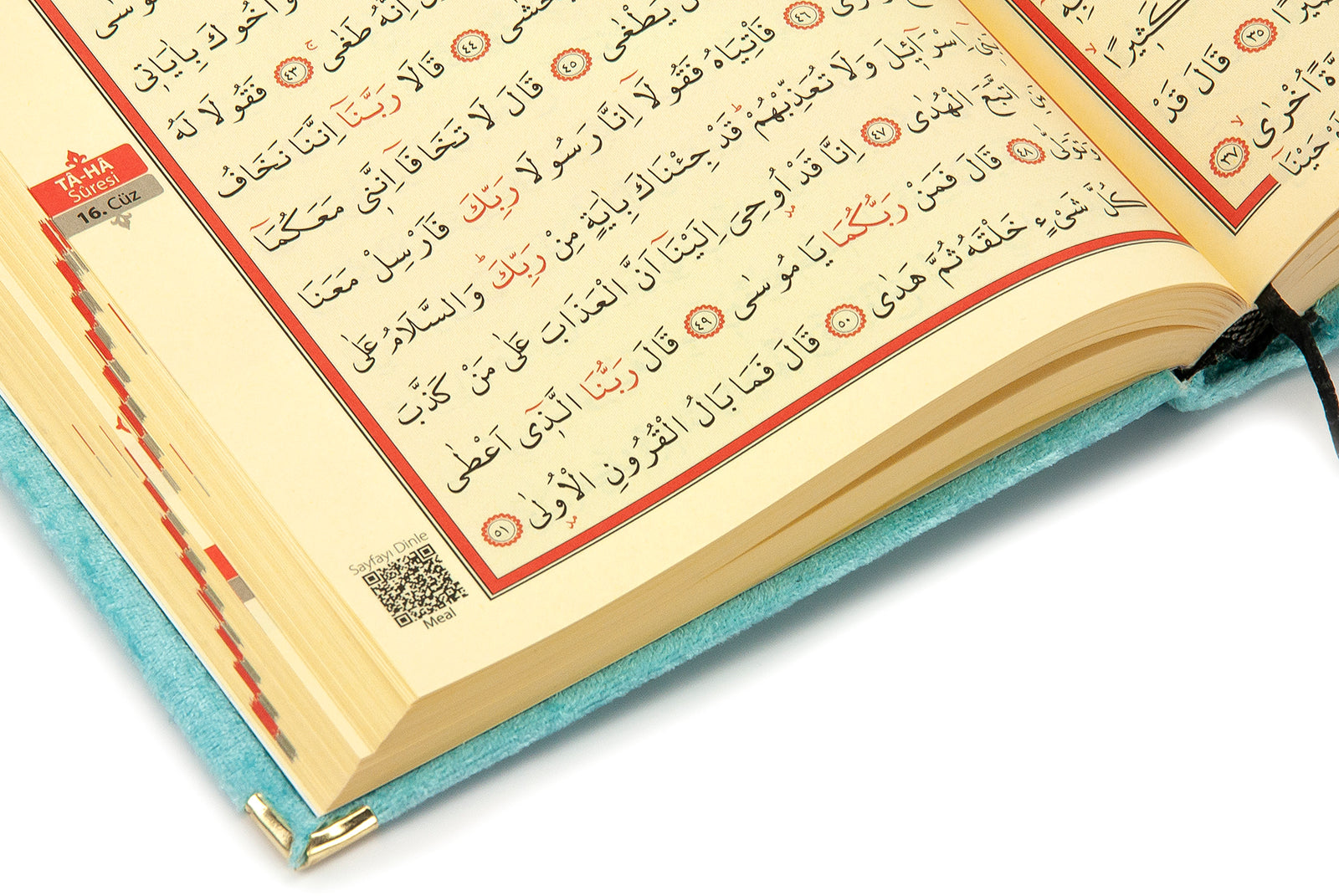 Velvet Covered Quran Al - kareem in Arabic with Elegant Velvet Pouch Bag, Medium Size - ihvan