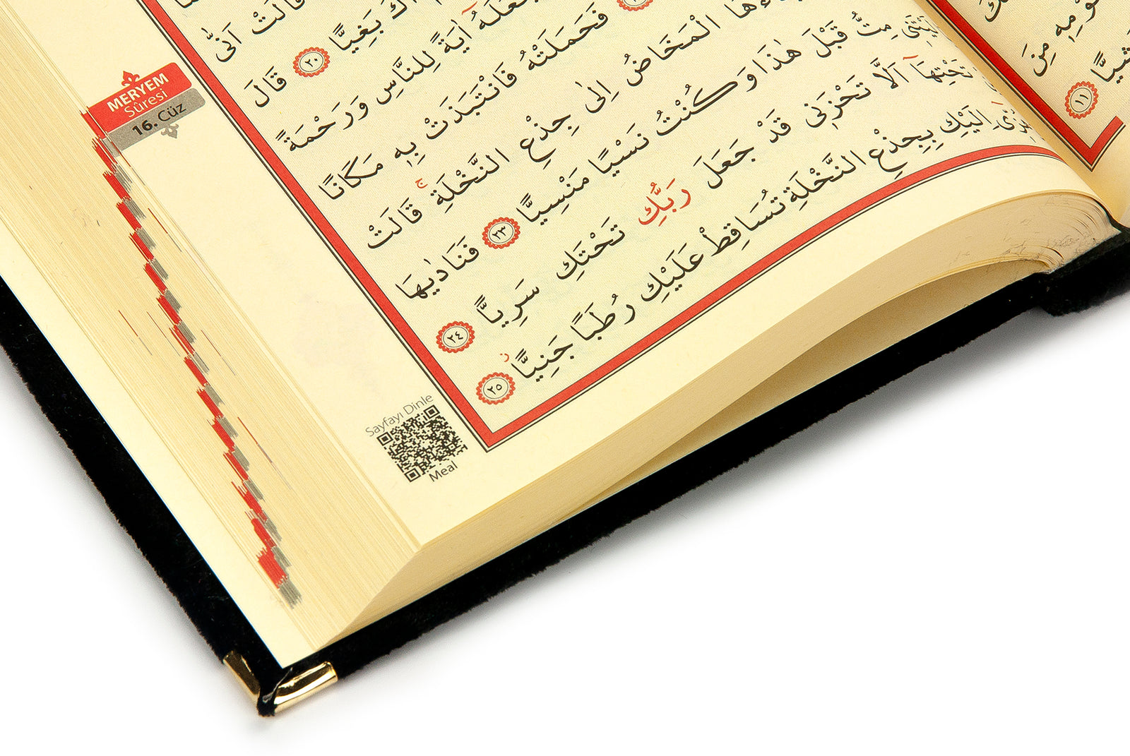 Velvet Covered Quran Al - kareem in Arabic with Elegant Velvet Pouch Bag, Medium Size - ihvan