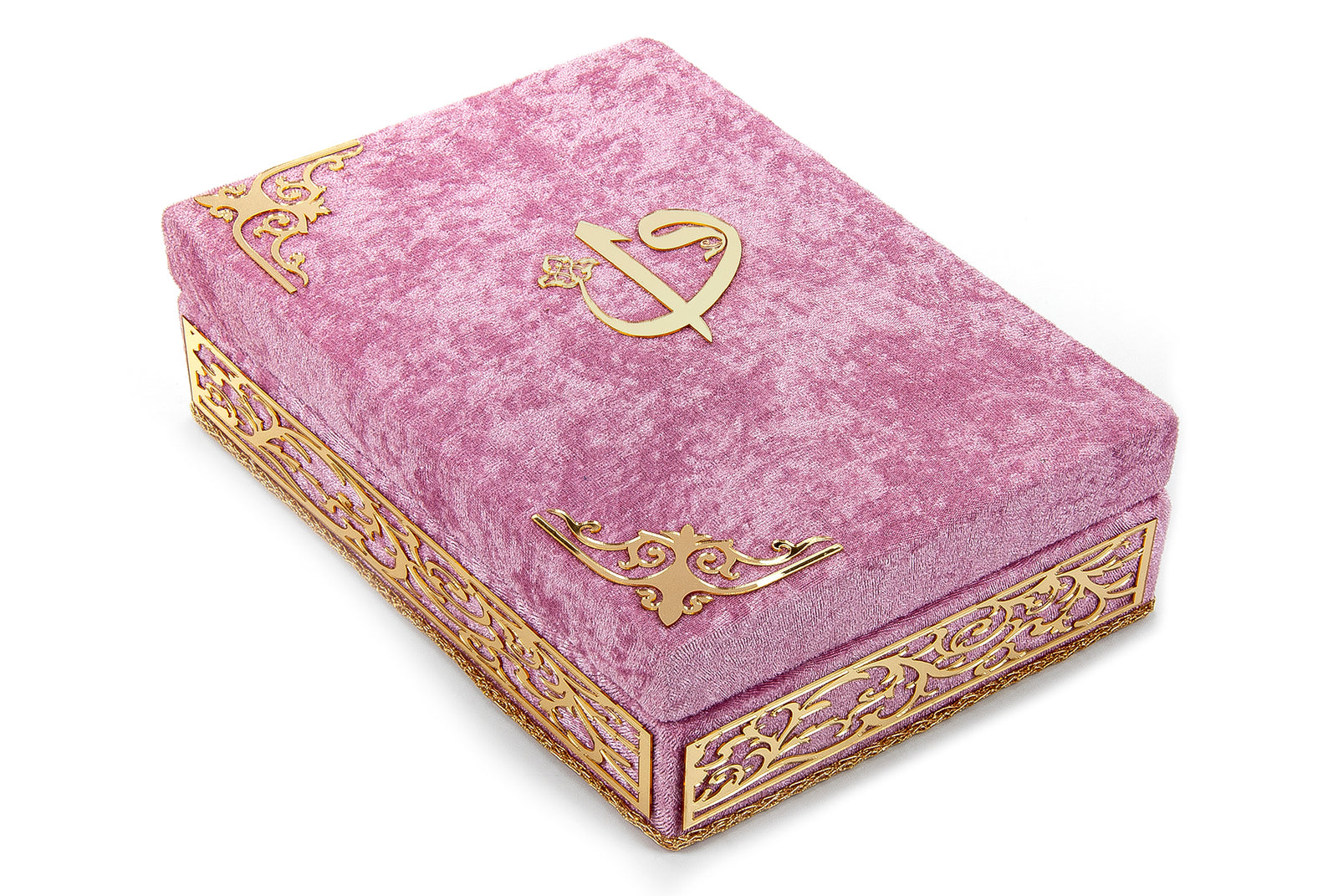 Velvet Covered Holy Quran and Prayer Beads with Decorative Box Set, Islamic Ramadan Eid Gifts - ihvan