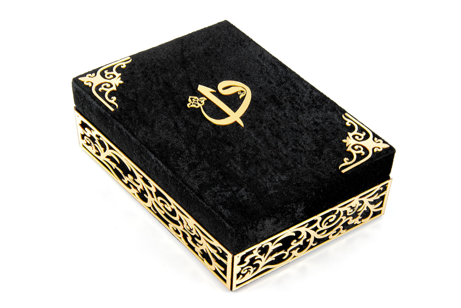 Velvet Covered Holy Quran and Prayer Beads with Decorative Box Set, Islamic Ramadan Eid Gifts - ihvan