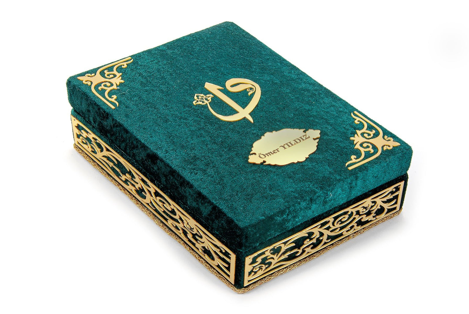 Velvet Covered Holy Quran and Prayer Beads with Decorative Box Set, Islamic Ramadan Eid Gifts - ihvan