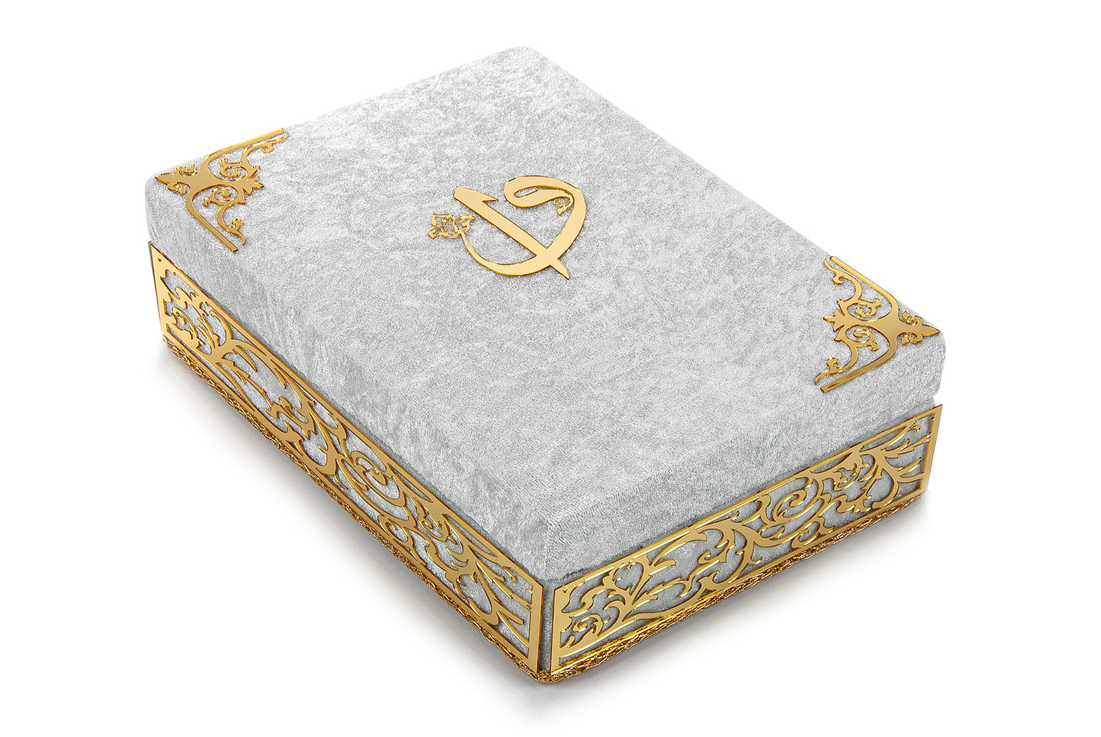 Velvet Covered Holy Quran and Prayer Beads with Decorative Box Set, Islamic Ramadan Eid Gifts - ihvan
